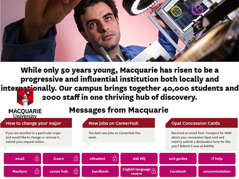 Portals for Macquarie University