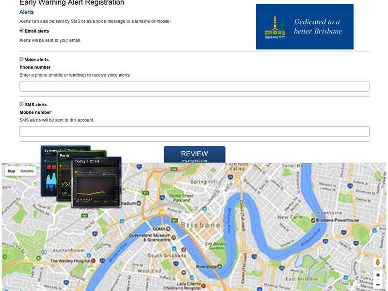 Weather Alerts Registration Portal -- Weatherzone