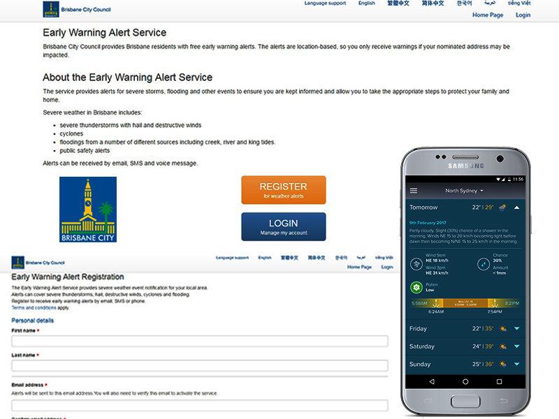 Weather Alerts Registration Portal -- Weatherzone